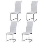 Eetkamerstoelen Wit Kunstleer (4 st.) - Retourdeal! - 35%..., Huis en Inrichting, Stoelen, Wit, Nieuw, Ophalen of Verzenden, Vier