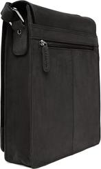 Schoudertas Londen  Leabags Zwart, Ophalen of Verzenden, Nieuw