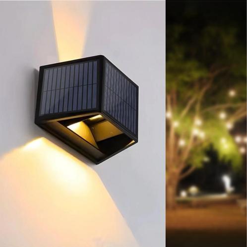 Solar - LED Wandlamp - dagnacht sensor -  schemers, Tuin en Terras, Buitenverlichting, Ophalen of Verzenden