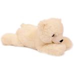 Superzachte Eco Knuffel met geborduurde oogjes - IJsbeer lig, Ophalen of Verzenden, Nieuw
