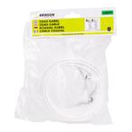 Benson Coax kabel - Haakse stekkers - 10 meter - Wit - Fl..., Ophalen of Verzenden, Nieuw