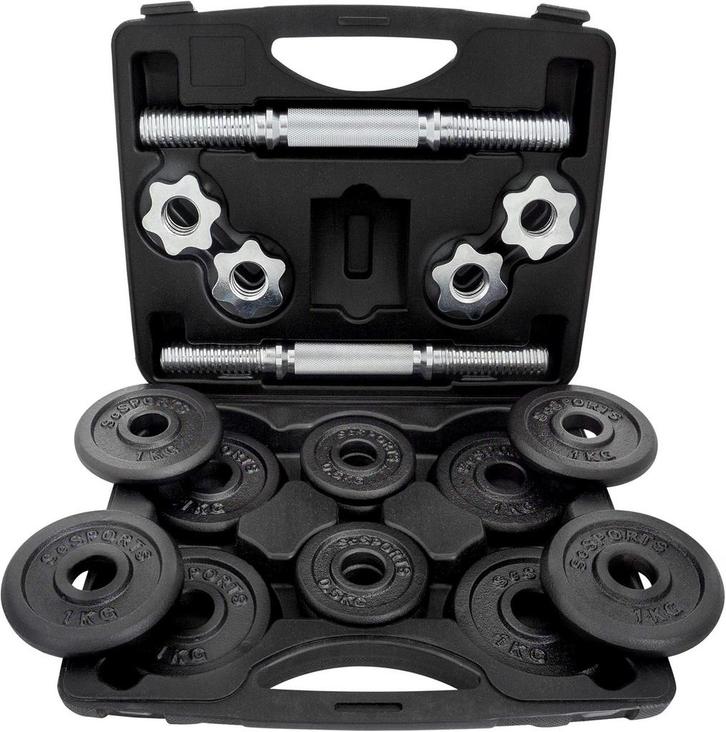 ScSPORTS® Halterset 15 kg - Dumbbells incl. handige koffer -, Huis en Inrichting, Overige Huis en Inrichting, Nieuw, Verzenden