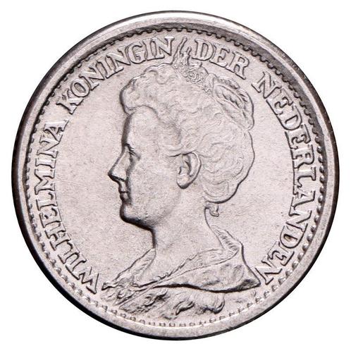 25 Cent 1910-1925 Wilhelmina ZFr, Postzegels en Munten, Munten | Nederland, Verzenden