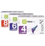Mylife Clickfine pennaald - diamond tip - 0,25 x 8 mm - 100, Diversen, Verpleegmiddelen, Verzenden, Nieuw