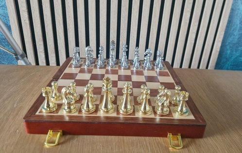 Schaakspel - luxe metaal, Antiek en Kunst, Curiosa en Brocante