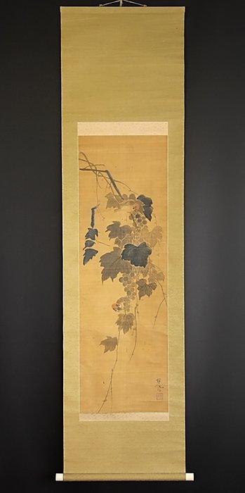 Kacho-ga  (Sparrows on grape branch) -   (1844-1890) -, Antiek en Kunst, Antiek | Overige Antiek