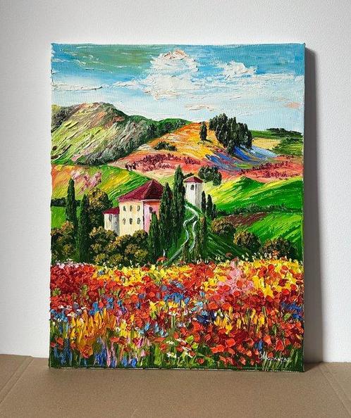 Elen Markcheva (1960) - Blooming Provence, Antiek en Kunst, Kunst | Schilderijen | Klassiek
