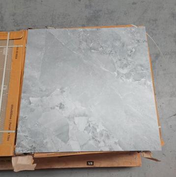 SALE - Grijs marmerlook, 60 x 60 cm, 12m2 nr80 -  Keramische beschikbaar voor biedingen