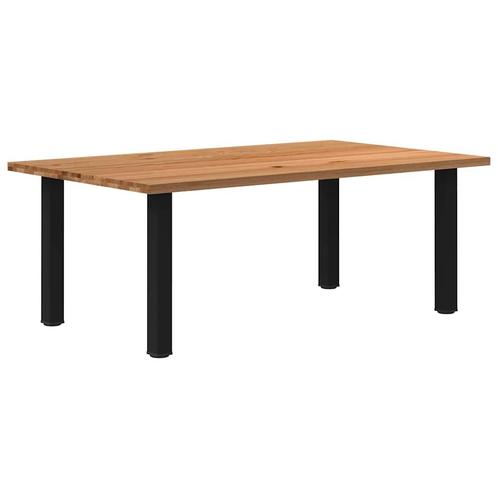 vidaXL Eettafel rechthoekig 200x120x74 cm massief eikenhout, Huis en Inrichting, Tafels | Eettafels, Nieuw, Verzenden
