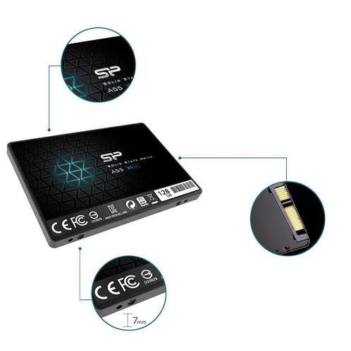 Silicon Power Ace A55 128GB SSD goekoop en goed, Computers en Software, Harde schijven, Intern, Laptop, SATA, Refurbished, SSD