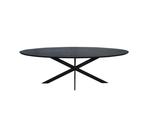 Eiken eettafel Ferris | Ovaal 240 cm | Zwart, Huis en Inrichting, Ophalen of Verzenden, Nieuw