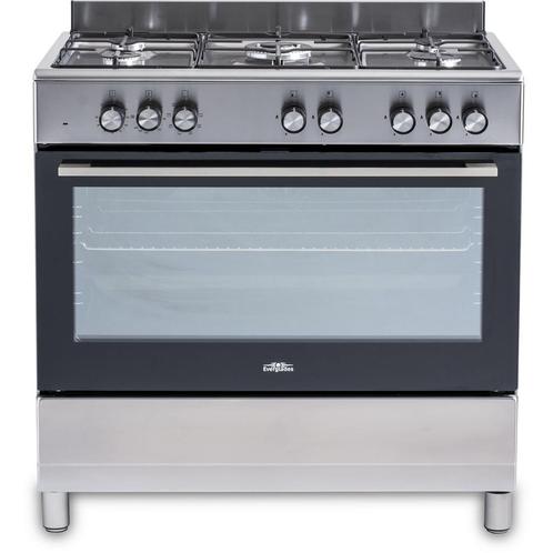 Gasfornuis 90 cm Everglades, Witgoed en Apparatuur, Fornuizen, Vrijstaand, 5 kookzones of meer, Energieklasse A of zuiniger, Grill