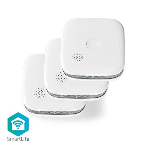 Nedis SmartLife Rookmelder set van 3 stuks incl., Doe-het-zelf en Verbouw, Alarmsystemen, Ophalen of Verzenden