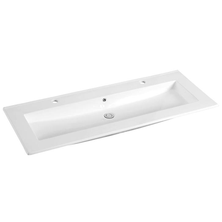 Sani Royal Wastafel Keramiek Flat Enkelbak 120 cm, Doe-het-zelf en Verbouw, Sanitair
