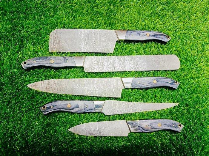 Keukenmes - 5 stuks Japanse keuken voor binnengebruik, BBQ-, Antiek en Kunst, Antiek | Keukenbenodigdheden