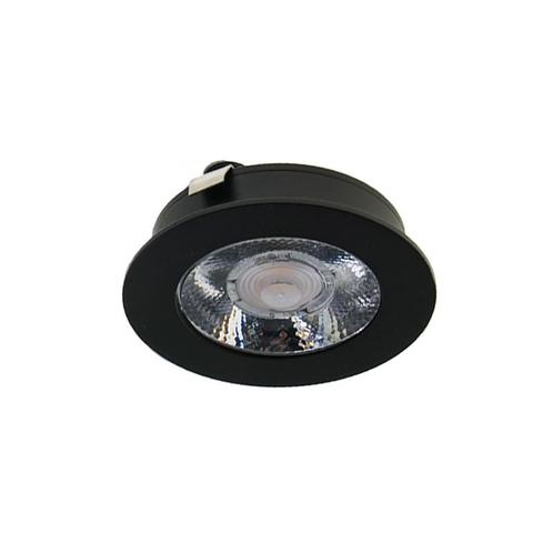 Zwarte mini inbouwspot aluminium, Bekir, 3W, 12V, 2700K LED,, Huis en Inrichting, Lampen | Spots, Nieuw, Ophalen of Verzenden