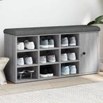 vidaXL Schoenenbank 102x32x50 cm bewerkt hout grijs sonoma, Verzenden, Nieuw