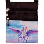 Schoudertasje met vliegend paard en prinses - 18x14cm NIEUW, Ophalen of Verzenden, Nieuw, Zwart