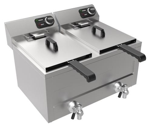 Combisteel Friteuse | Elektrisch | 8+8L | 2x 230v | Aftapkra, Zakelijke goederen, Horeca | Keukenapparatuur, Nieuw in verpakking