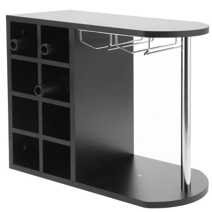 Barkast met Wijnrek – 8 Flessen, IJzeren Frame & Houtlook, Huis en Inrichting, Keuken | Keukenelementen, Nieuw, Verzenden