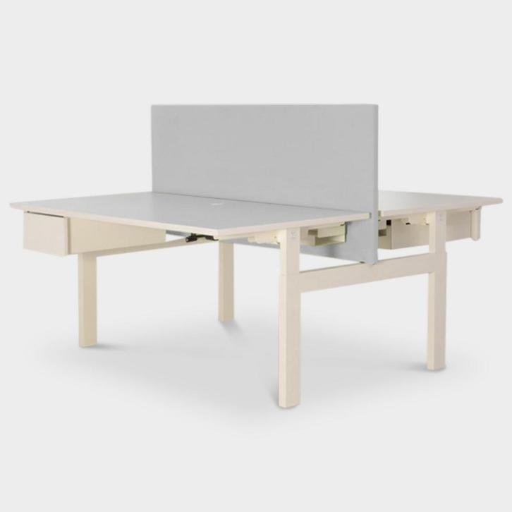 Vepa benchwerkplek, (2x) 160 x 80 cm, wit blad, hoogte, Huis en Inrichting, Bureaus, Ophalen of Verzenden