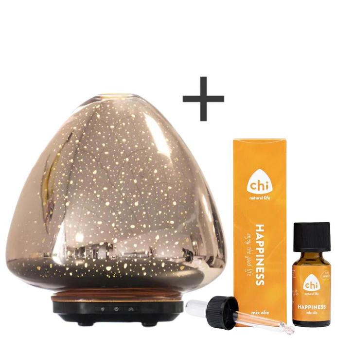 Space Aroma Diffuser met gratis Happiness Mixolie - Chi, Huis en Inrichting, Woonaccessoires | Kandelaars en Kaarsen, Ophalen of Verzenden