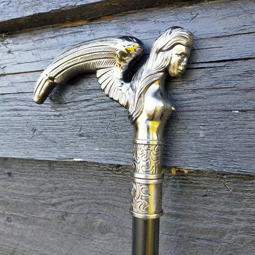 Wandelstok - engel - legering alumimium, Antiek en Kunst, Kunst | Designobjecten