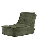 Dolce Zitzak Stoel Cord Lounger - Groen, Verzenden, Nieuw