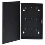 vidaXL Sleutelkast met magneetbord 30x20x4 cm zwart, Verzenden, Nieuw