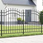 vidaXL Tuin Hek Grijs 165 cm Poedergecoat staal, Verzenden, Nieuw, IJzer