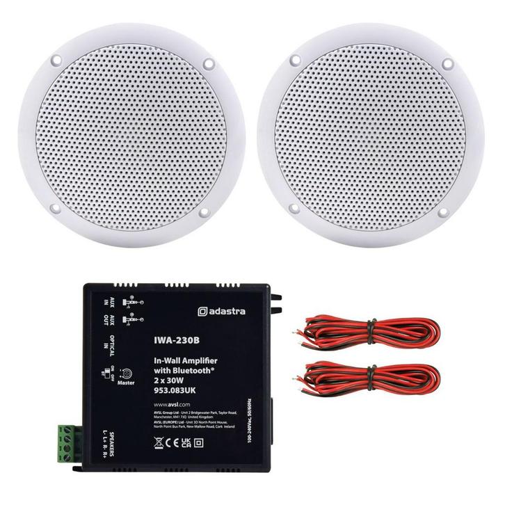 Adastra Waterdicht Bluetooth Inbouw Plafond Luidsprekerset, Audio, Tv en Foto, Versterkers en Receivers, Nieuw, Overige merken