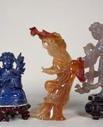 Figuur - Set of 3 figures - Agaat - China, Antiek en Kunst