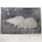 Jan Mankes (1889-1920) - Twee muisjes in het bos, Antiek en Kunst