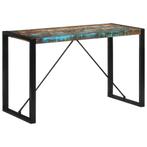 vidaXL Eettafel 120x55x76 cm massief gerecycled hout, Verzenden, Nieuw