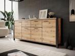 Meubella | Dressoir eiken zwart 213x40x90