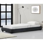 Houten bed Laag kunstleer met bedbodem 90x200 cm zwart