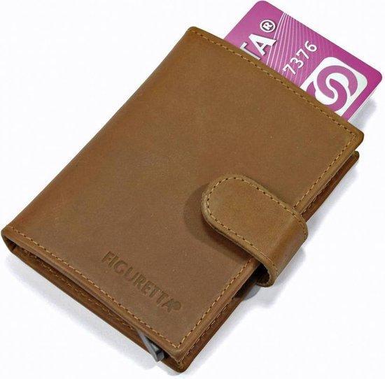 Figuretta RFID Card Protector Creditcardhouder - Leer - Zand, Sieraden, Tassen en Uiterlijk, Portemonnees, Verzenden