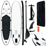 Stand Up Paddleboardset opblaasbaar zwart en wit, Nieuw