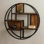 Wandrek Mangohout Bowi Rond 80 cm, Verzenden, Nieuw, Minder dan 25 cm, Overige houtsoorten