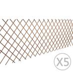 Tuinlatwerk 5 stuks - Wilgenhout | OP=OP | 46% Korting!, Tuin en Terras, Ophalen of Verzenden, Nieuw, Hout, Tuinhek