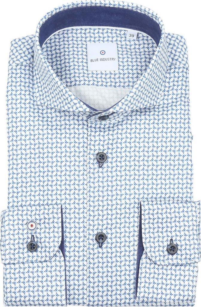 Blue Industry Overhemd Cirkels Blauw maat 41 Heren, Kleding | Heren, Overhemden, Blauw, Nieuw, Verzenden