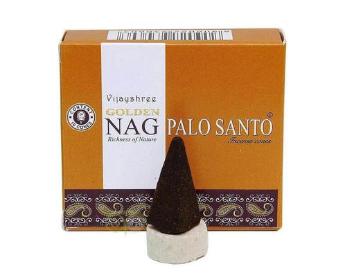 Palo Santo Golden Nag Wierookkegels - Vijayshree®, Huis en Inrichting, Woonaccessoires | Kandelaars en Kaarsen, Nieuw, Verzenden