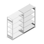 Deels gebruikte Meta/HD legbordstelling 2000x1300x600 mm