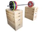 Lifemaxx Crossmax Wooden Jerk Block Set - Plyo Box Set, Sport en Fitness, Verzenden, Nieuw