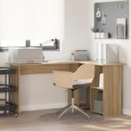 vidaXL Hoekbureau met Opbergruimte Sonoma Eik 142x102x73 cm, Verzenden, Nieuw