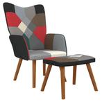 vidaXL Relaxstoel met voetenbank patchwork stof, Huis en Inrichting, Fauteuils, Verzenden, Nieuw