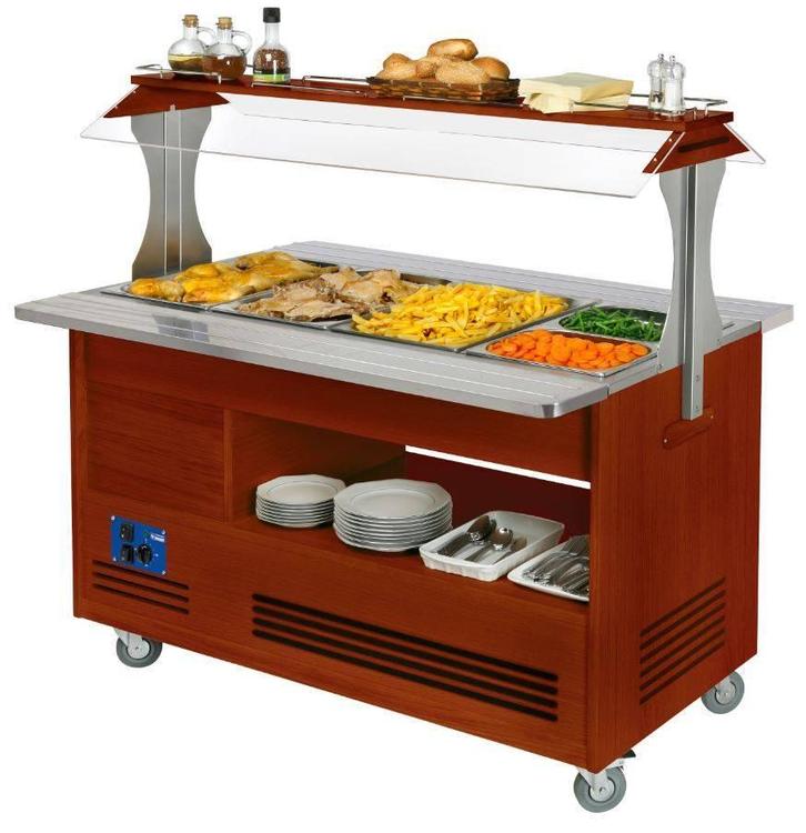 Bain Marie Buffet 4 x 1/1 GN Donker Bruin HorecaTraders, Zakelijke goederen, Horeca | Keukenapparatuur, Verzenden