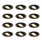 Set van 12 inbouwspots zwart GU10 35mm - Edu, Nieuw, Overige materialen, Modern