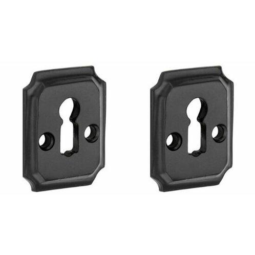 Set van twee sleutelplaatjes Arlon ijzer zwart, Doe-het-zelf en Verbouw, Hang- en Sluitwerk, Nieuw, Ophalen of Verzenden