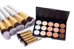 Concealerpalette met 10-delige make-up kwastenset, Sieraden, Tassen en Uiterlijk, Uiterlijk | Cosmetica en Make-up, Nieuw